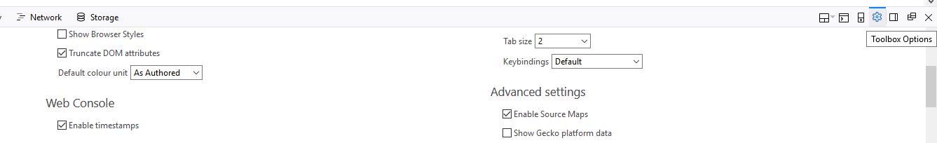 Firefox enable timestamps