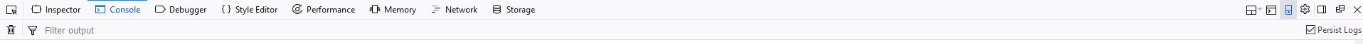 Configured Firefox browser console