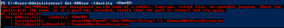Get_ADUser_RSA_Command_NotFound