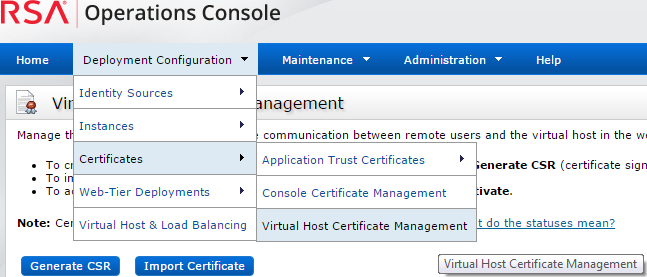 Virtual Host Cert Mgt