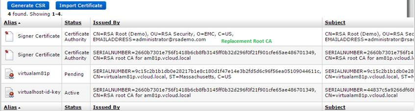 Replacement Root CA Signer Cert