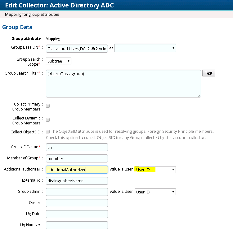 Edit Account Data Collector