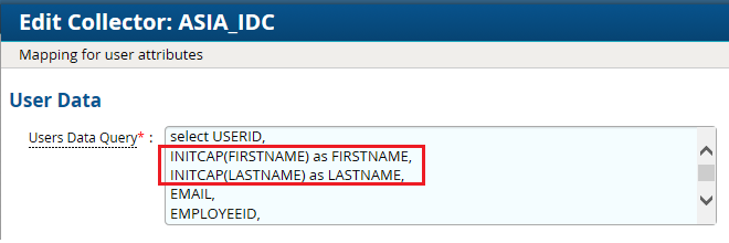 Identity Data Collection User Query