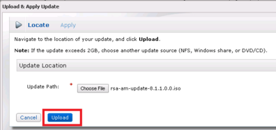 Upload and Apply Update
