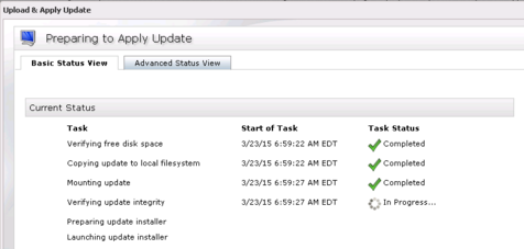 Preparing to Apply Update