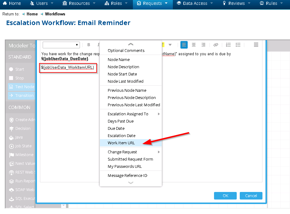 Using the variable selection list in version 7.0.1