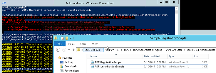 Sample ADFS PS scripts