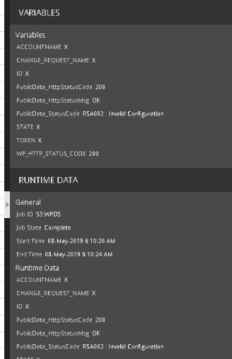 Message displayed in the workflow properties.