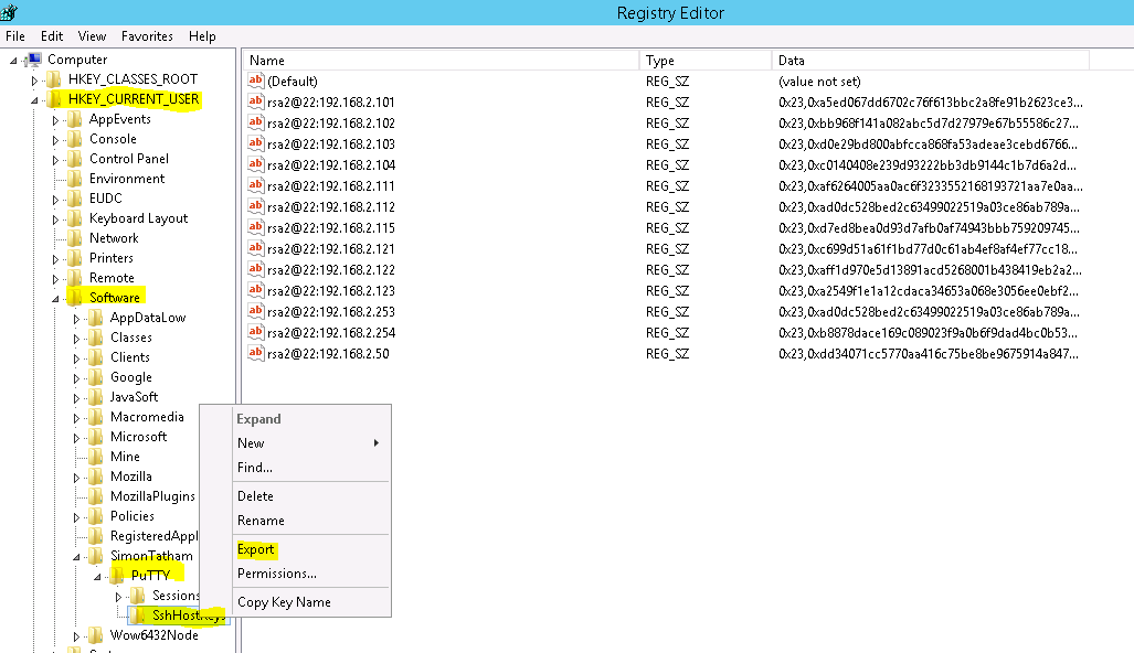 Clearing PuTTY's Cache Of Host Finger Prints On Windows OS Event
