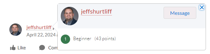 Image showcasing User Hover Card