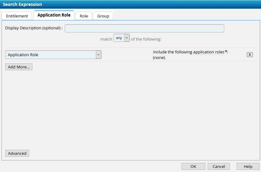 Rule Edit Advanced Condition selection