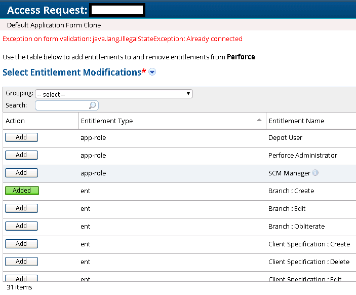 Exception on form validation java.lang.illegalStateException Already