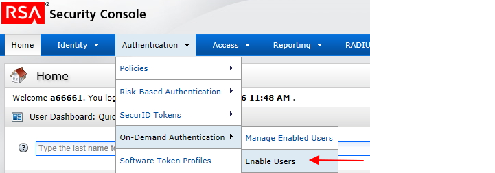 enable ODA user