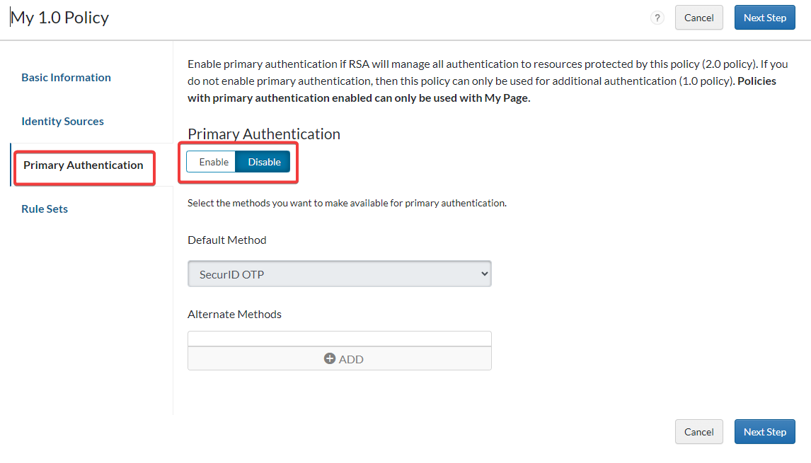 1.0 Access Policy example