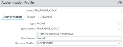 Palo Alto NGFW 10.1.7 - RADIUS Configuration for Cloud Authentication ...