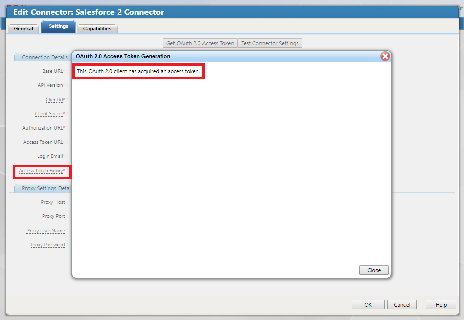 Acquired an access token