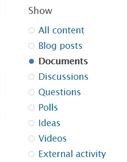 Show Documents only