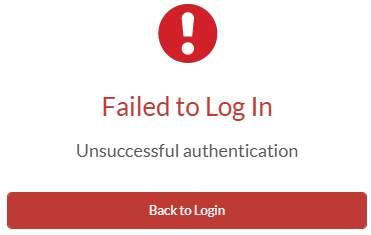 The error message shown on the MFA Enrollment page