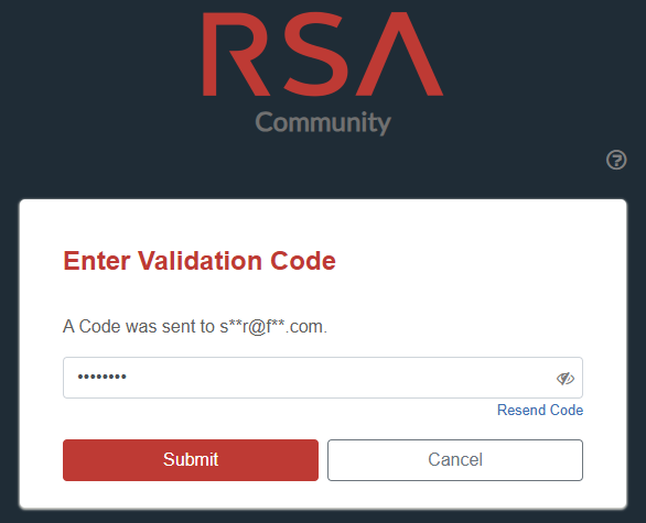 Enering the Validation Code where prompted.