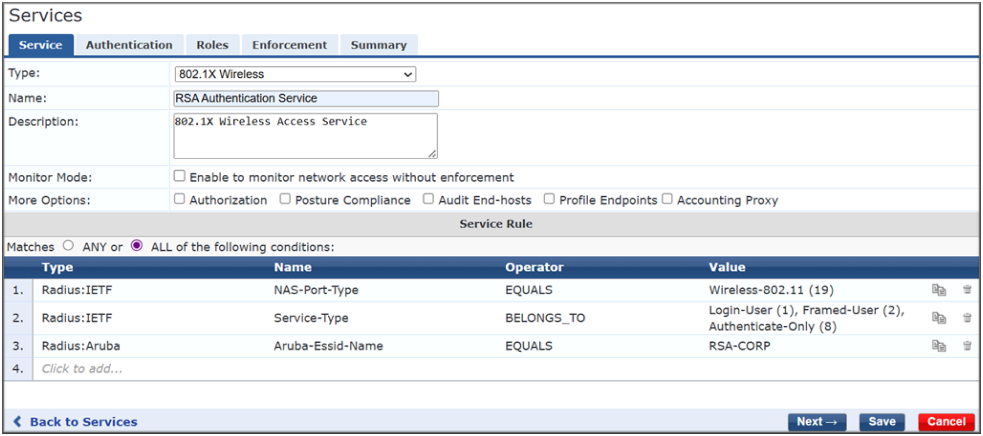 HPE Aruba ClearPass - RADIUS Configuration with Authentication Manager ...